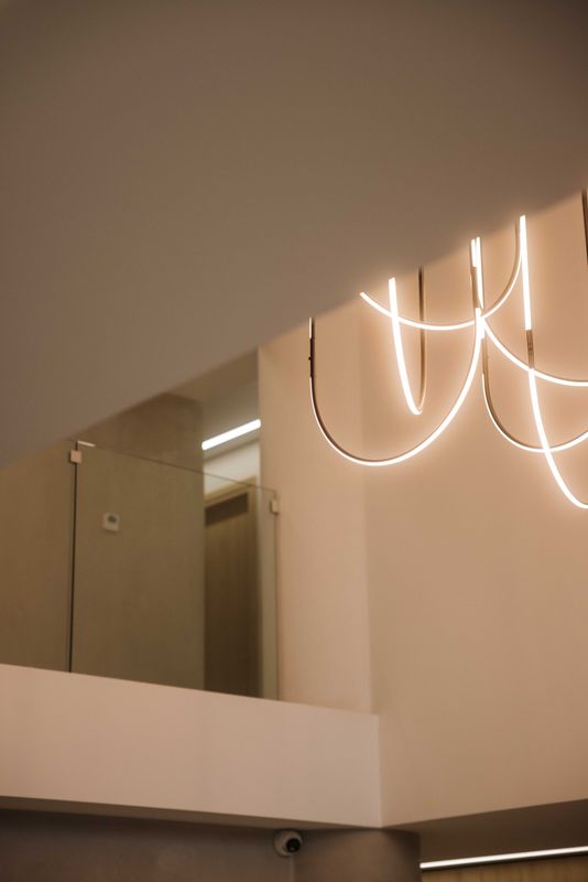 Soft, indirect lighting at Clinic82 Limassol