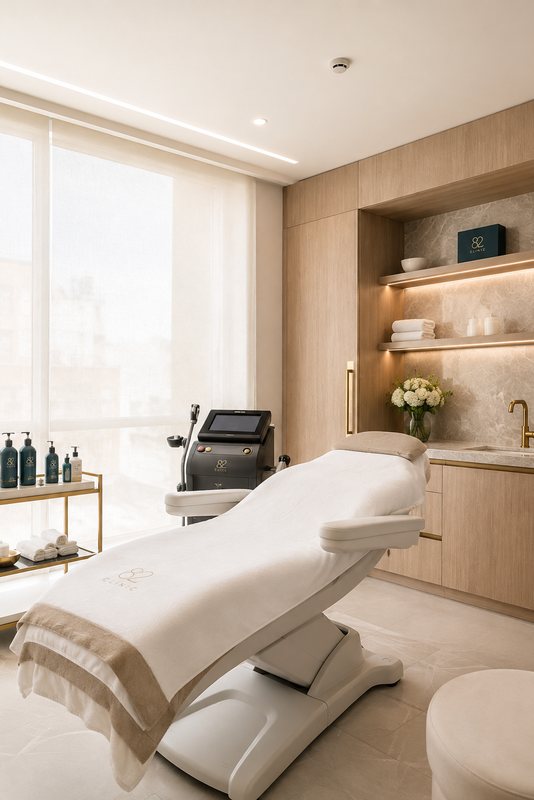 A treatment room at Clinic82 Limassol