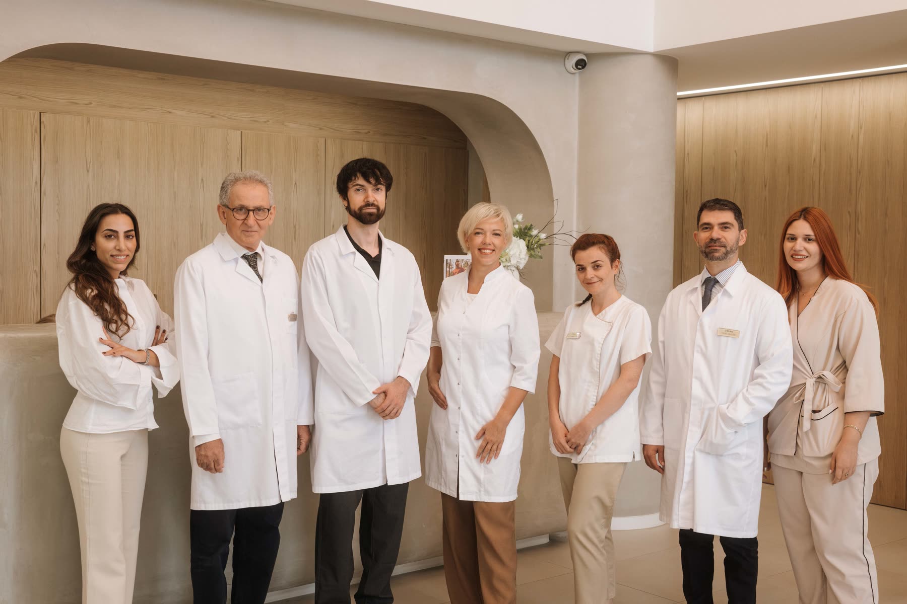 Some of the Clinic82 team at the clinic in Limassol